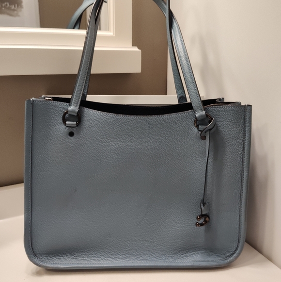 Coach Handbags - 🧁GUC Coach Tyler Carryall 28 Medium Blue C2273 Pebble Leather Shoulder Tote Bag